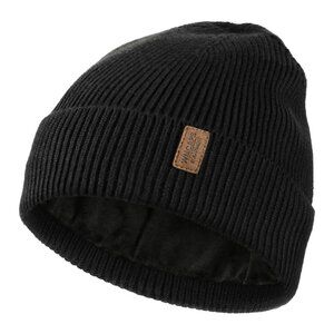 Fleece Lined Winter Beanie - Soft Knit Hat for Ski & Cold Weather